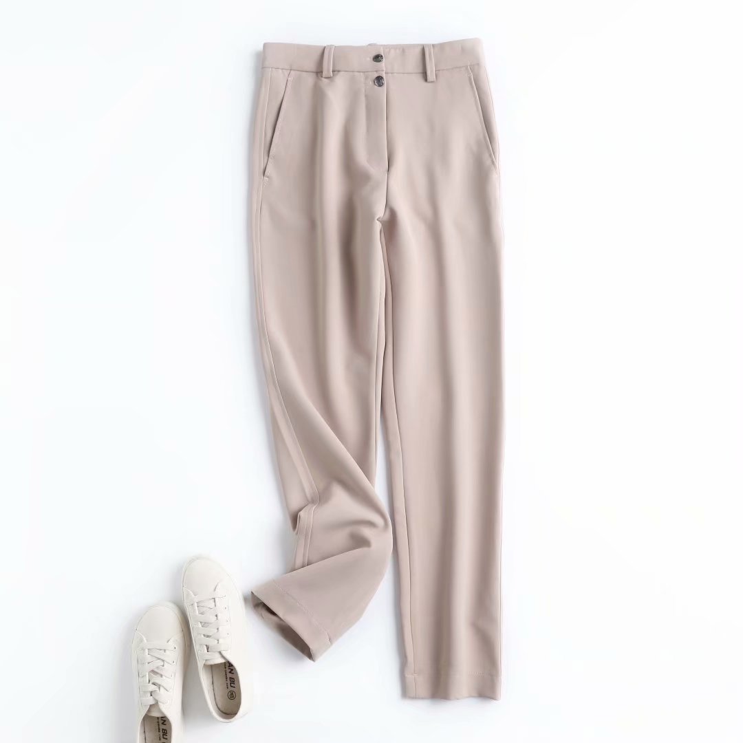 Title 6, Womens Two Button Straight Casual Trousers Com...