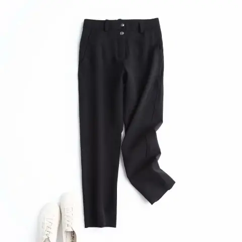 Women's Two Button Straight Casual Trousers
