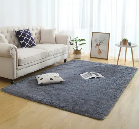 Silky Fluffy Carpet Modern Home Decor Long Plush Shaggy