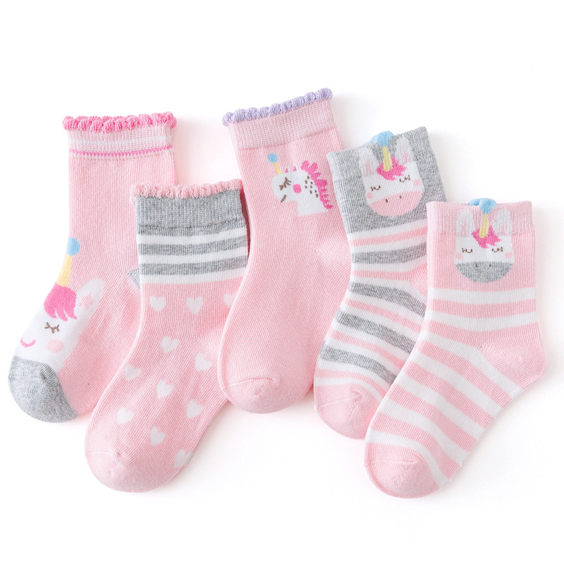 Title 1, Girls Autumn and Winter Cotton Socks, comforta...