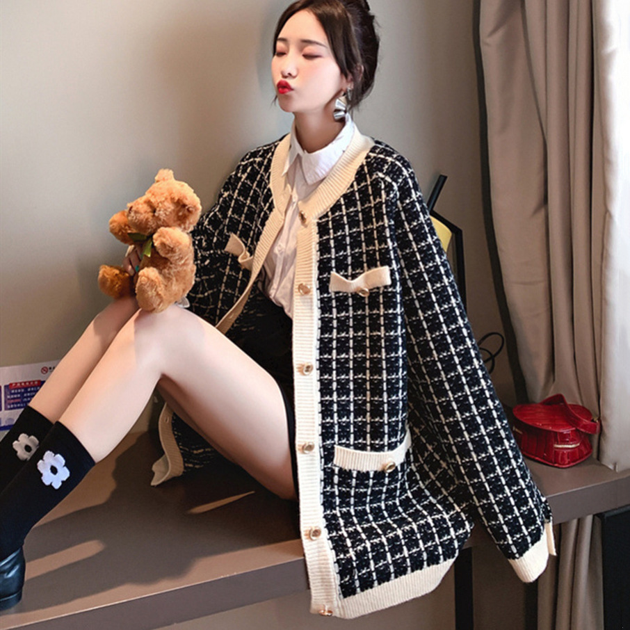 Title 4, Autumn New Sweater Jacket Female Net Red Small ...