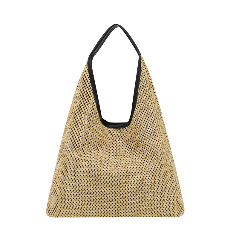 Fashion Rattan Women Shoulder Bags Wikcer Woven Female Handbags Large Capacity Summer Beach Straw Bags Casual Totes Tan - Shop at LoveMi