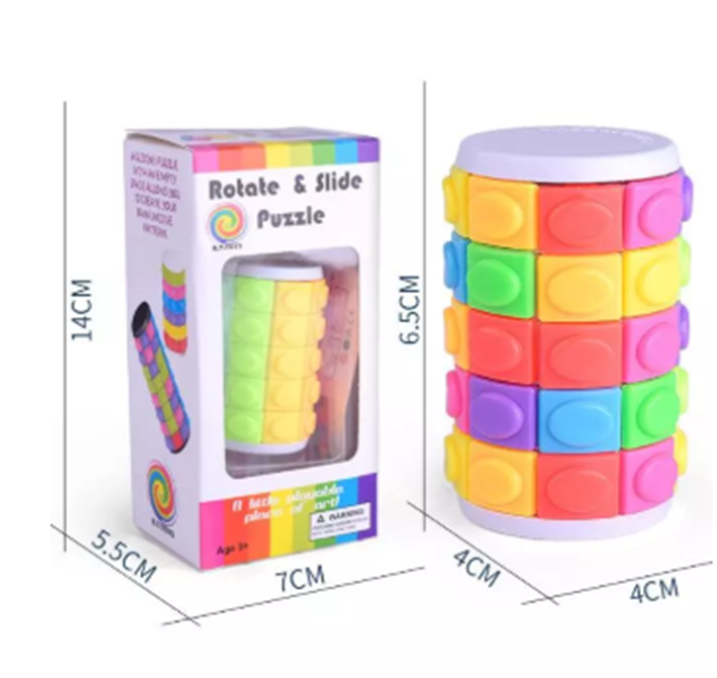 Title 5, Farbiger 3D-Puzzle Rubiks Cube Slider für knif...