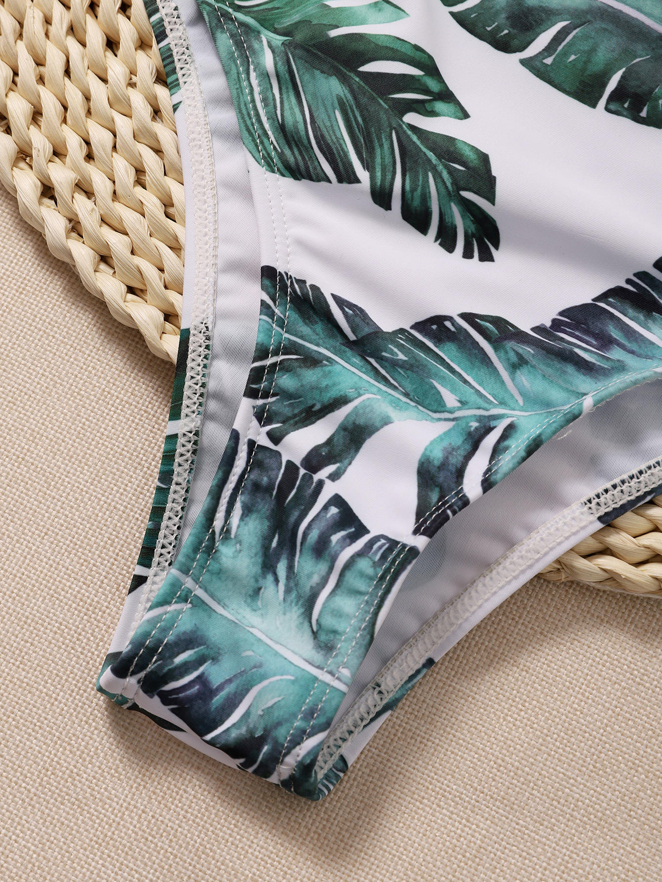 New Leaf Print Bikini European And American Sexy Bikini Manufacturers Ladies One-piece swimsuit