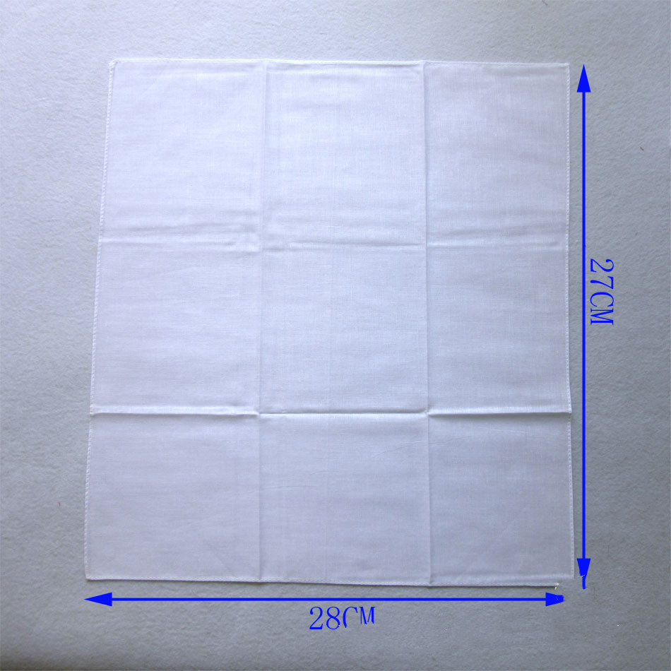 Cotton Pure White Small Square Scarf Painting Tie-dye Printing DIY