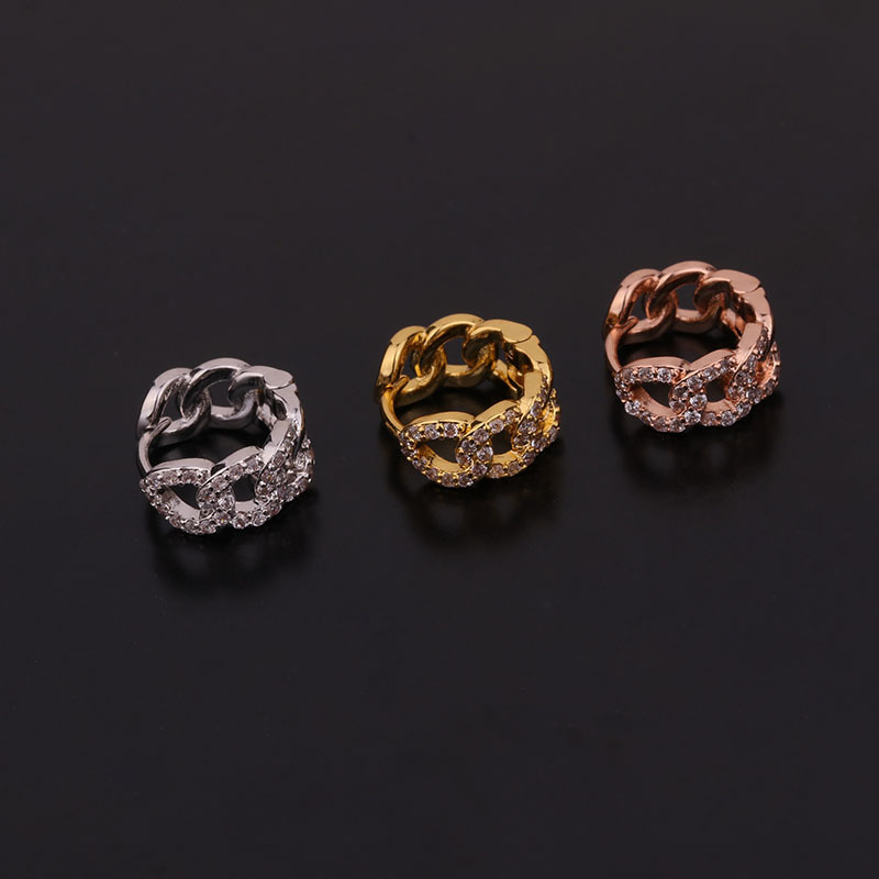 New Foreign Trade Fashion Creative Geometric Earrings Personality Zircon Earrings Female Fashion Piercing Jewelry Wholesale