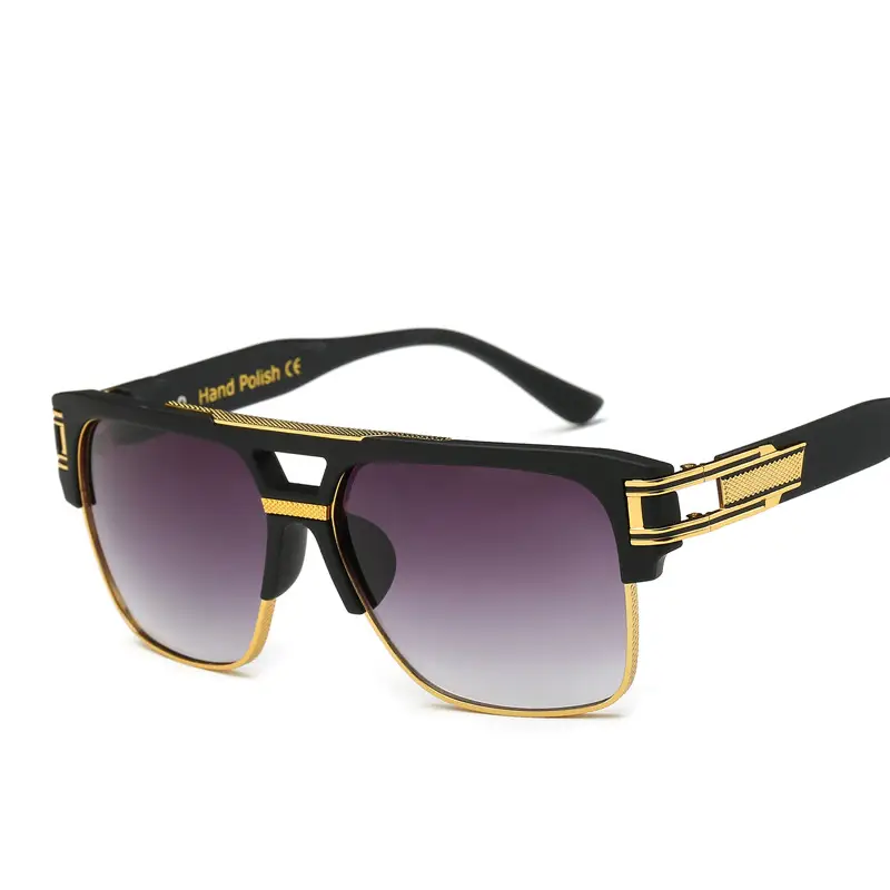 European And American Trend Metal Big Frame Sunglasses