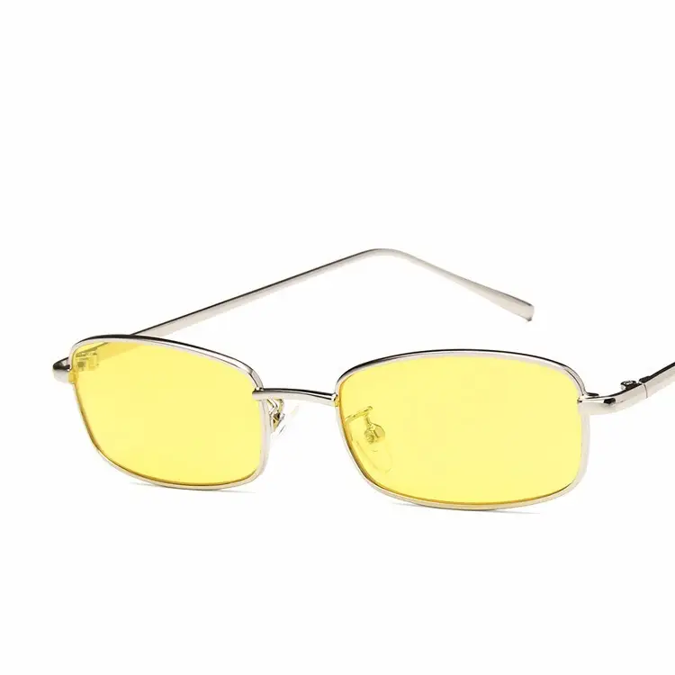 Sunglasses European And American Niche Box Di Sunglasses Color Retro Hong Kong Style Gold