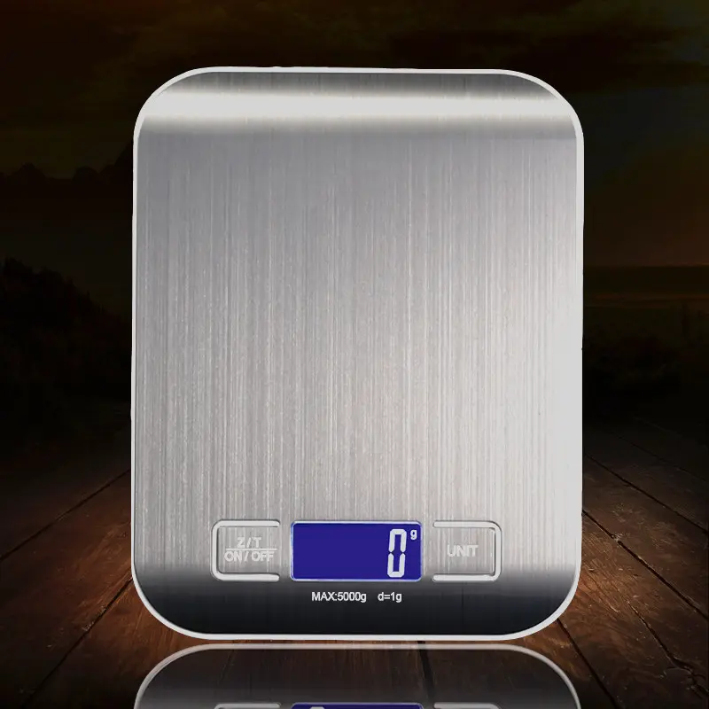 Rechargeable Flat Stainless Steel Kitchen Scale Electronic