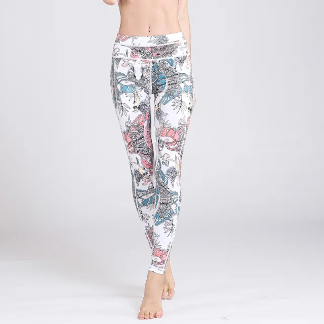 Yoga Spring And Autumn New Fitness Running Sports Tights High Waist 6Style L - Shop at LoveMi