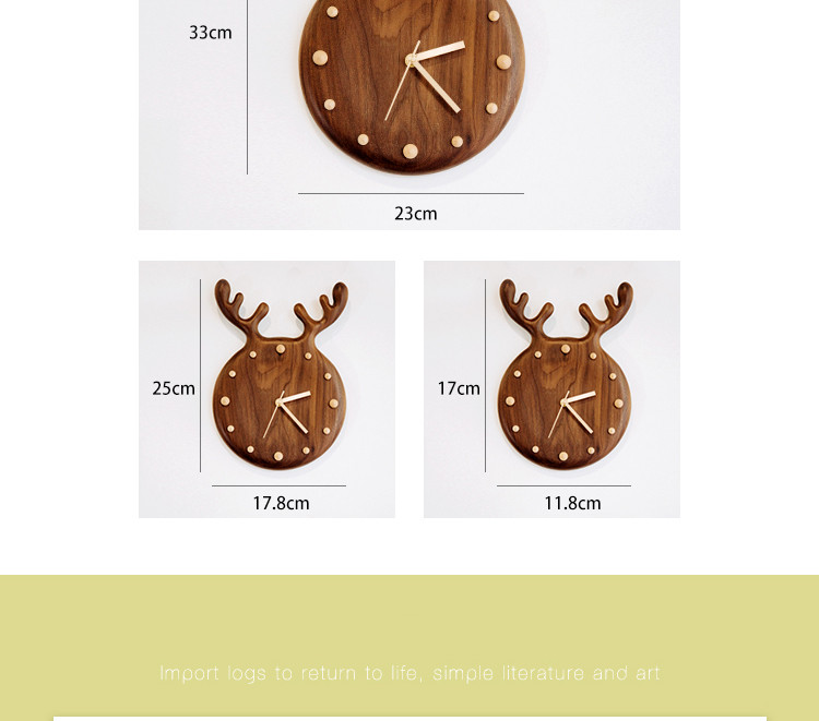 Horloge murale en bois Horloge Murale Bois Svelte Volna
