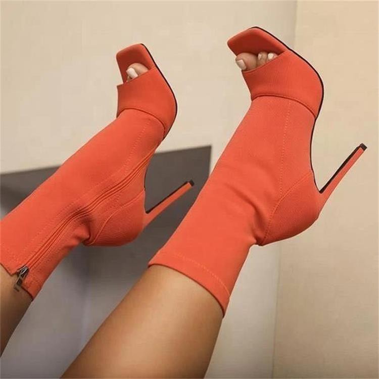 European And American Style Fashion Single Shoes Women High Heels Stiletto Orange - Shop at LoveMi