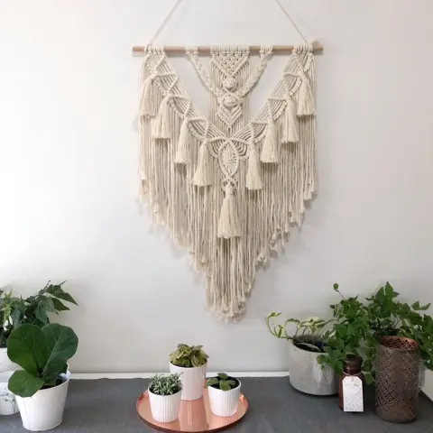 Hand-woven Pendant Macrame Wall Hanging Boho Woven Tapestry Bohemian