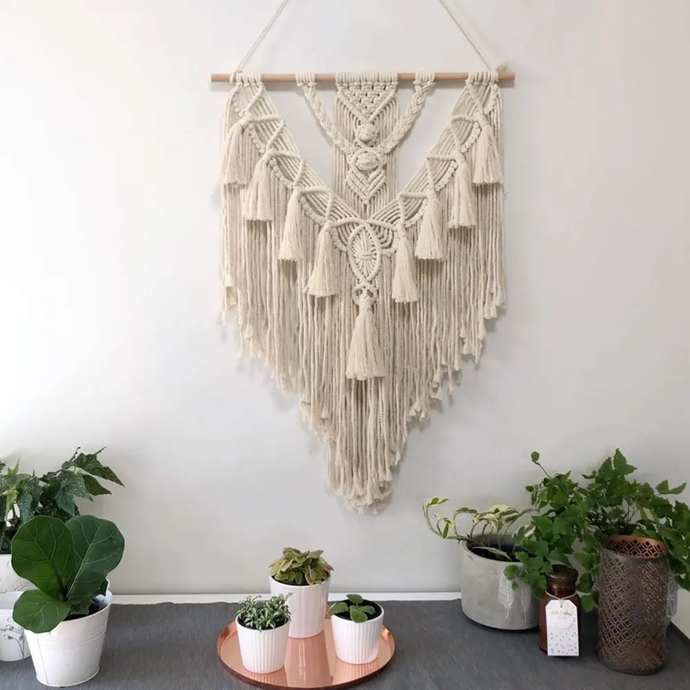 Hand-woven Pendant Macrame Wall Hanging Boho Woven Tapestry Bohemian