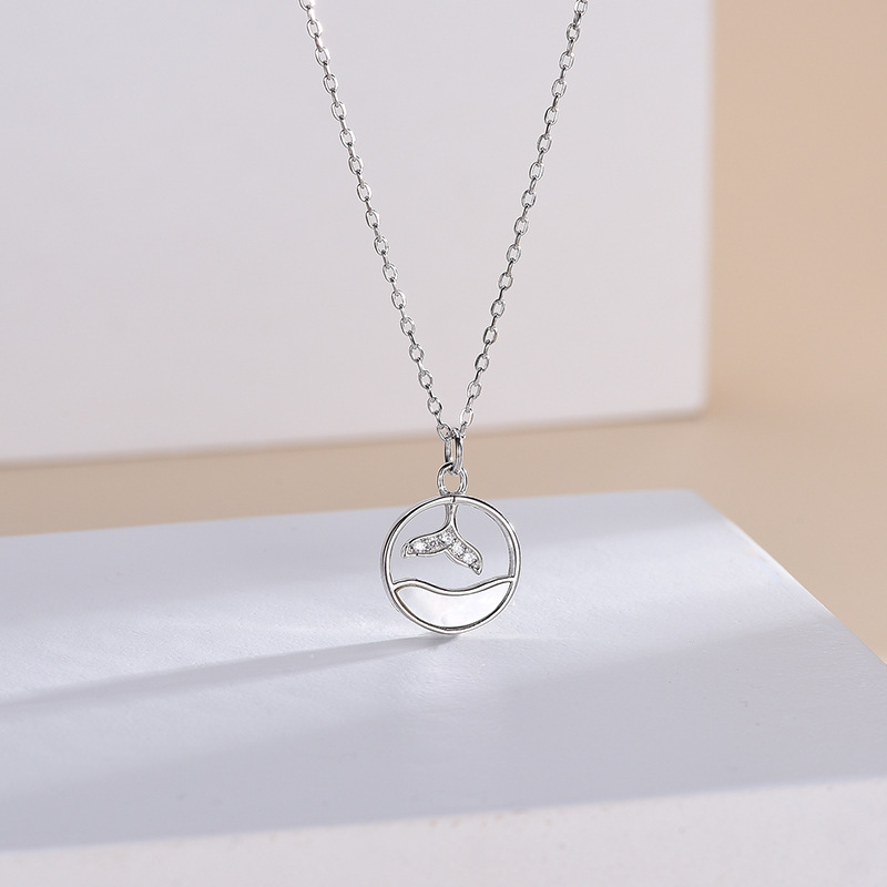 Silver Fritillary Fish Tail Necklace Female