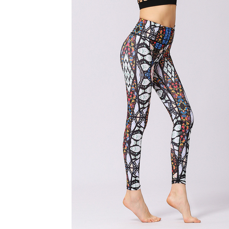 New European And American Original Brand Yoga Pants Women'S Printed Dance Tights