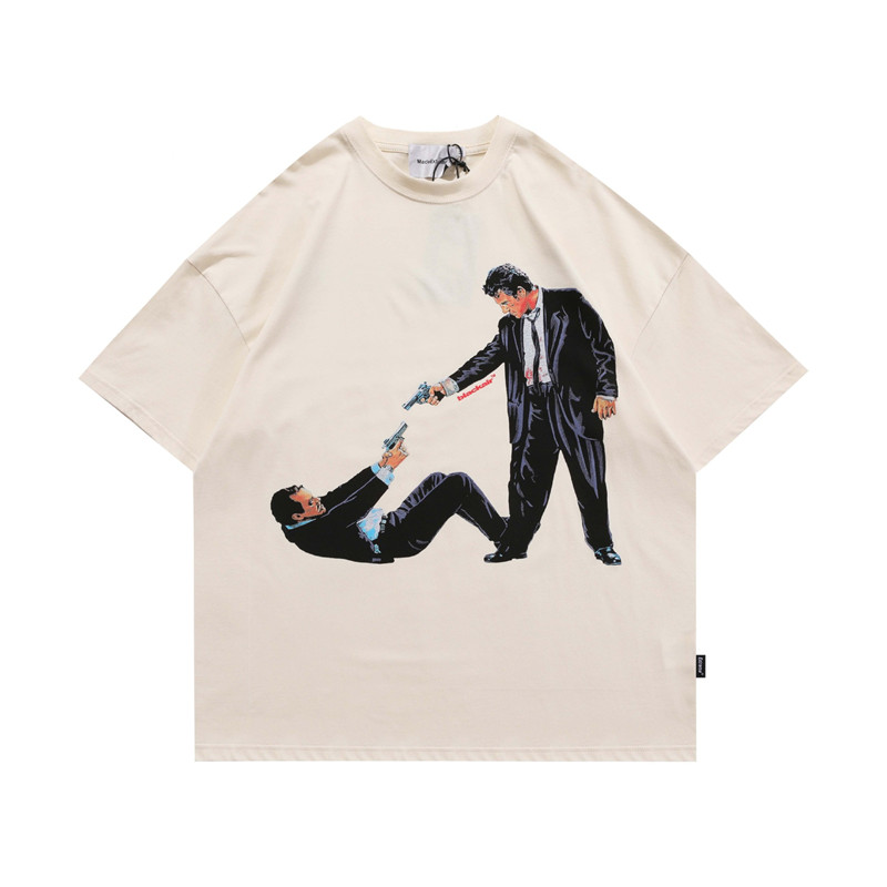 Vintage Printed Letters Classic Men's Short Sleeve T-shirt