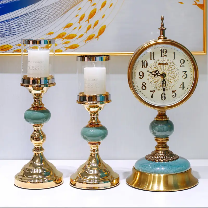 Living Room Retro Desk Clock Clock Creative Home Porch TV Cabinet Clock Decoration