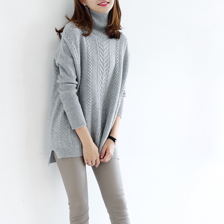 Title 2, Lazy Style Cardigan WomenIs High Neck Twist Thi...