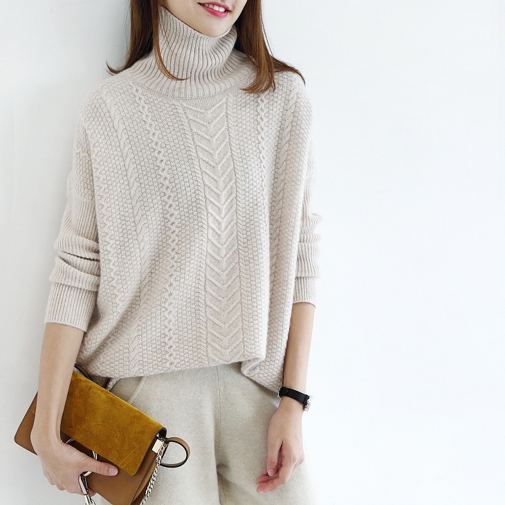 Title 1, Lazy Style Cardigan WomenIs High Neck Twist Thi...