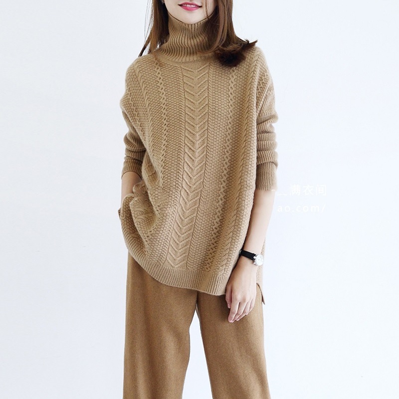 Title 3, Lazy Style Cardigan WomenIs High Neck Twist Thi...