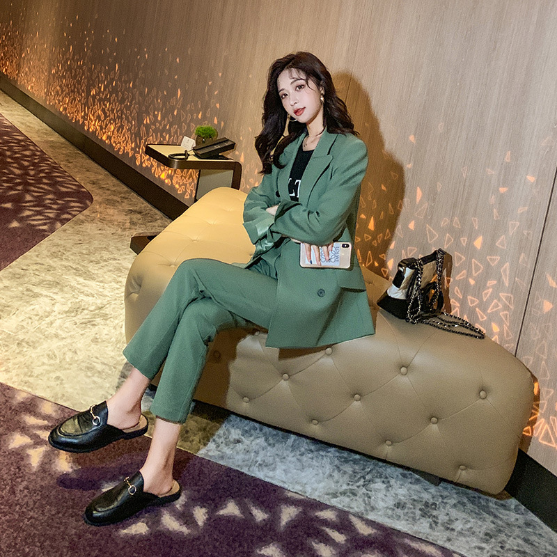 Small Suit Suit Women's Casual Fashion Temperament, Small Tall And Western Style Two-piece Suit