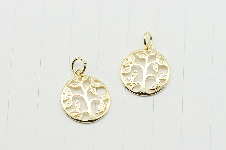 Sterling Silver Pendant Pendant Accessories Hollow Exquisite Tree of Life Medal Pendant