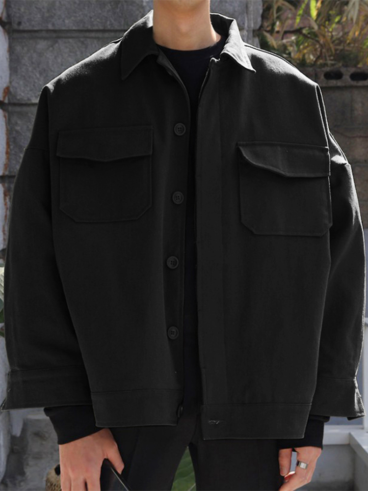 Spring And Autumn Workwear Shirt Men's Long Sleeve Korean Style Loose Trend Casual Jacket Men's Short