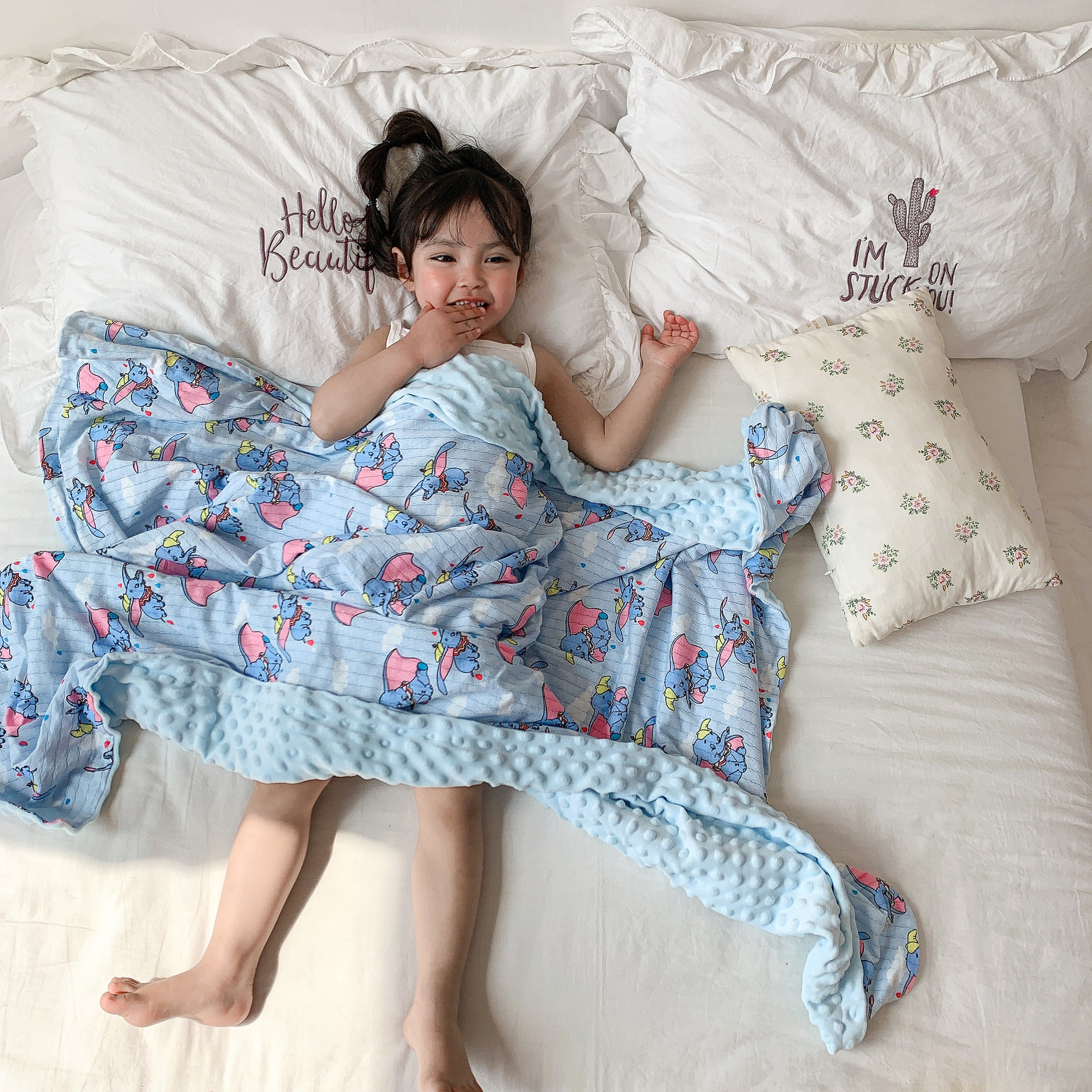 Children's Cartoon Cotton Beanie Blanket Stroller Blanket Air Conditioning Blanket — foto 7