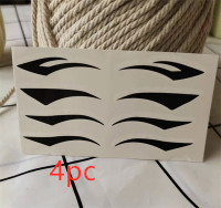 Stage Makeup Drama Thick Black Exaggerated Eyeliner Stickers Eye Shadow Decals Black4Pc - Shop at LoveMi