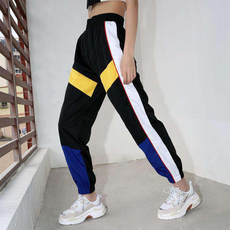 Title 4, Casual Pants New Style Splicing Collision Color...