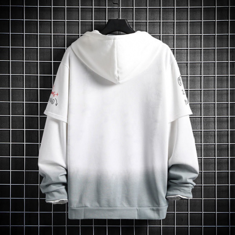 Title 1, Autumn And Winter Gradient Hooded Sweater Men