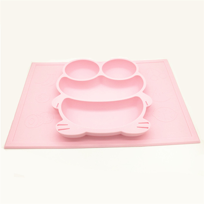 Fruit Pattern Placemat Frog Tray One Grid Plate