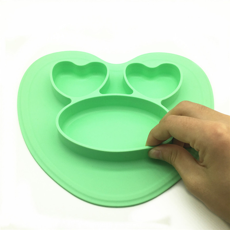 Toddler Silicone Dinner Plate Baby Suction Cup Tableware