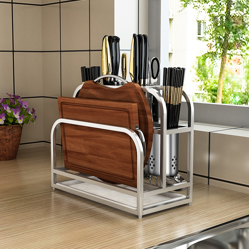 Chopping Board Rack For Knives And Knife Holders Integrated Storage Rack