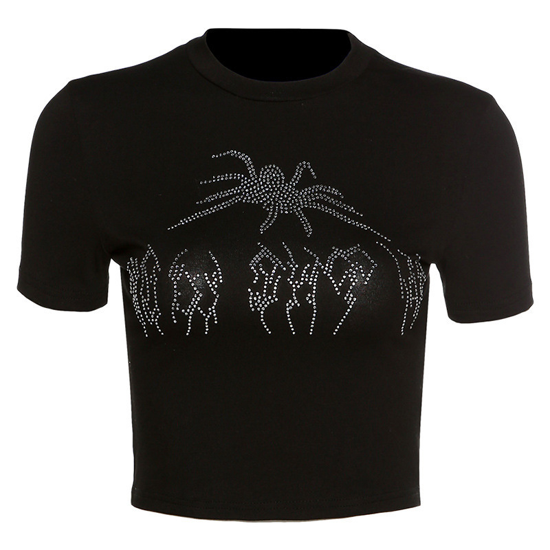 Women's Short-Sleeved Round Neck Street Spider T-shirt Women