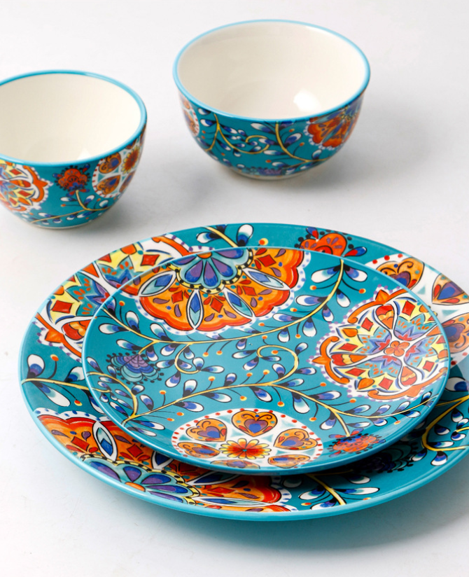 Hand-painted Tableware 11-inch Export Creative Plate Home Dining Plate Soft Decoration Western Steak Dish