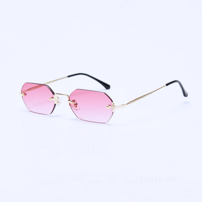 Title 6, Fashion Polygon Frameless Sunglasses Street Sho...