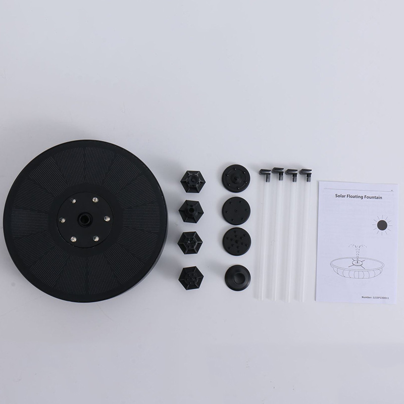 Solar Fountain Pump Fountain Light Round Floating Fountain Pump Color LED Light — foto 6