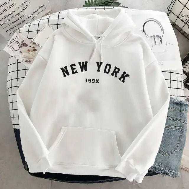 NEW Colors Sweatshirts Velvet Winter Women's NEW YORK