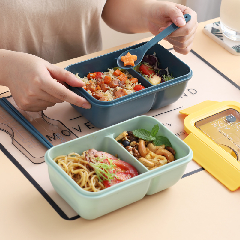 New Japanese-style Single-layer Rectangular Student Lunch Box 