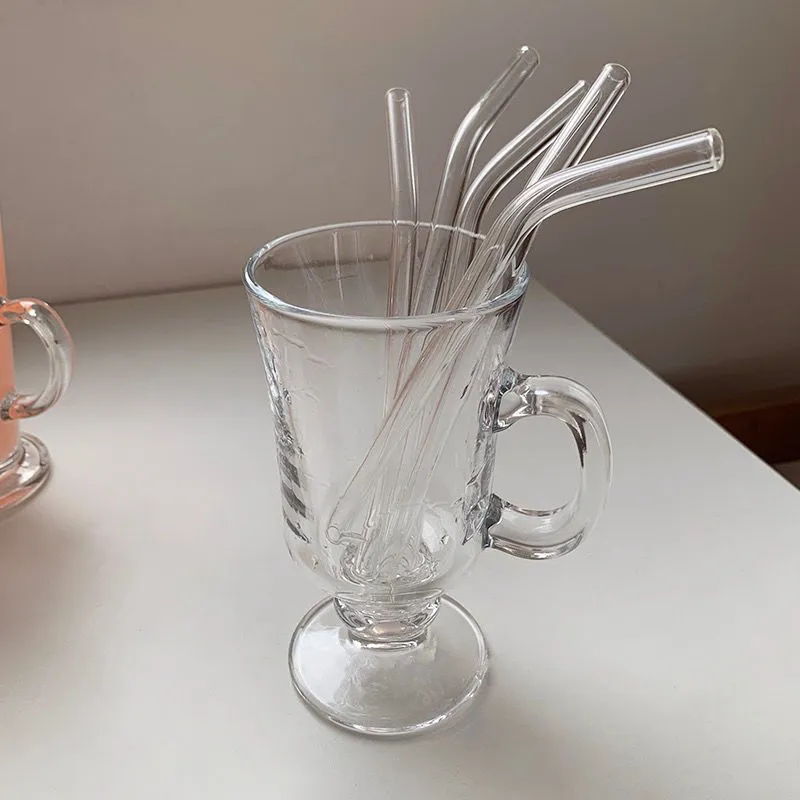 Glass Straws, Pearl Milk Tea Coarse Drinking Straws, Non-disposable Transparent Water Cups, Long Straws – image 2