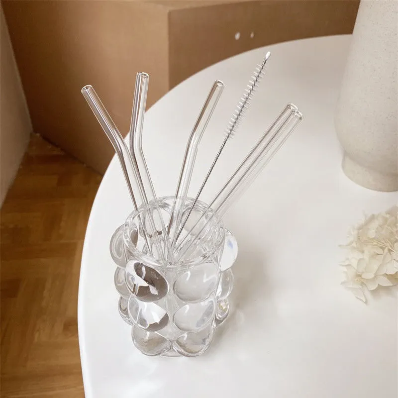 Glass Straws, Pearl Milk Tea Coarse Drinking Straws, Non-disposable Transparent Water Cups, Long Straws – image 3