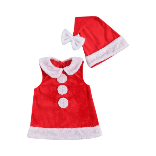 Christmas Vest Skirt 2-piece Set