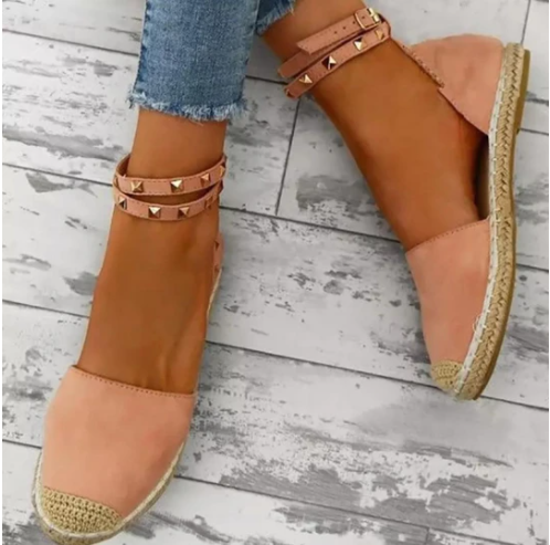 Women's Flat-heeled Rope Rivet Shoes