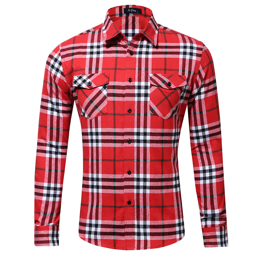 European And American Cotton Fleece Plaid Jacket