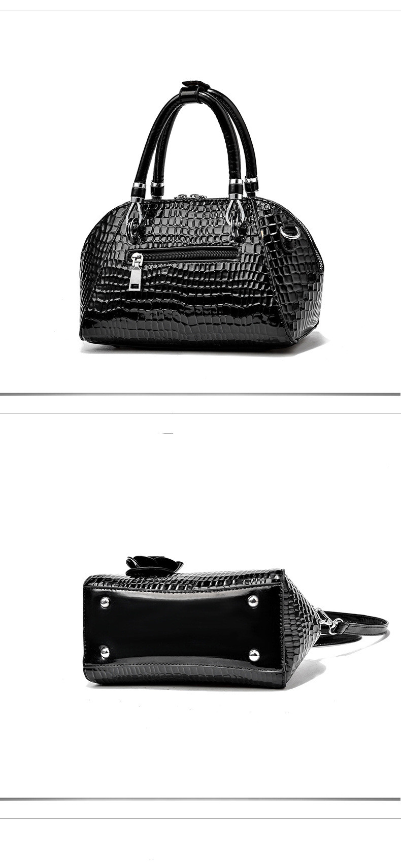 Title 7, Sac coquillage motif crocodile femme