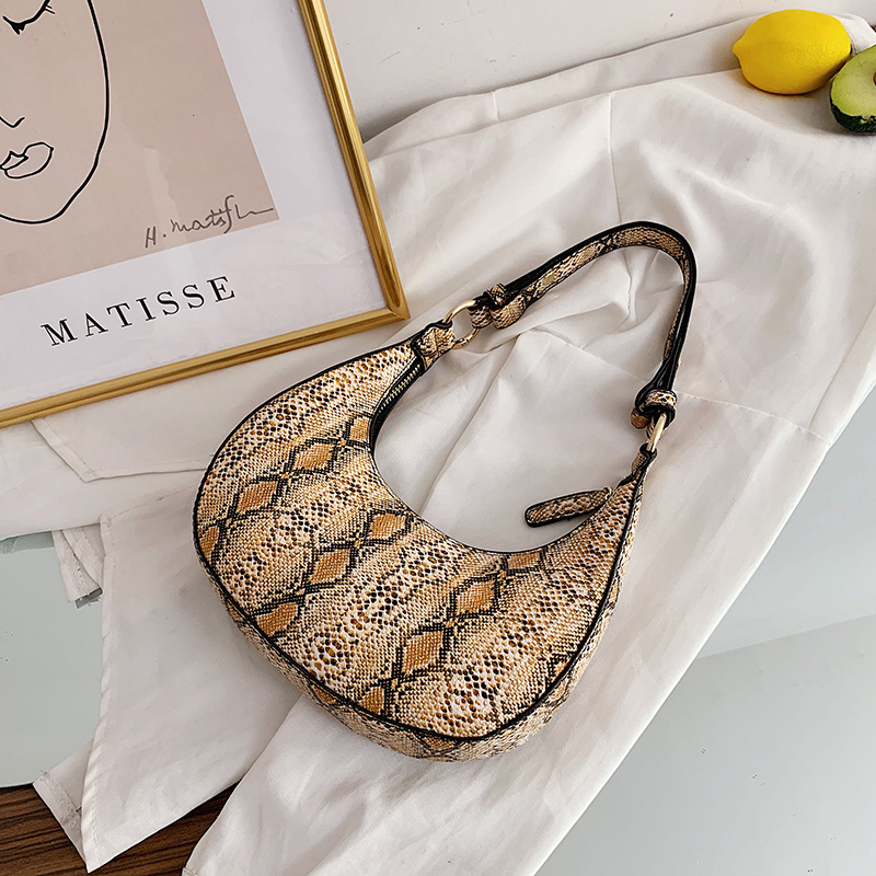 Title 6, Koreaanse Fashion Snake Print Underarm Bag. Een...