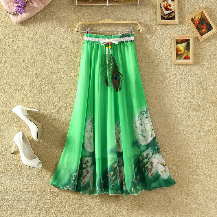 Title 7, Bohemian Chiffon Print Rok Bloemen Fee Jurk Vak...