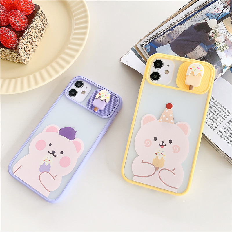 Compatible with Apple, Compatible with Apple , Cartoon Camera Protective Case for IPhone, Cartoon Soft Mobile Phone Protector For iPhone 12 11 Pro Max 7 8 Plus SE X XR XS Max